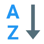 Alphabetical Sorting Az SVG Icon